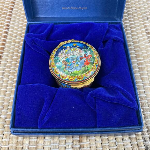 Limited Edition Halcyon Days Enamels Third Crusade 1189-1192 Trinket Box #63/300 - Picture 1 of 14